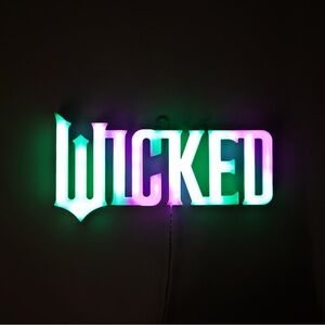 Wicked Neon Sign in Green and Pink